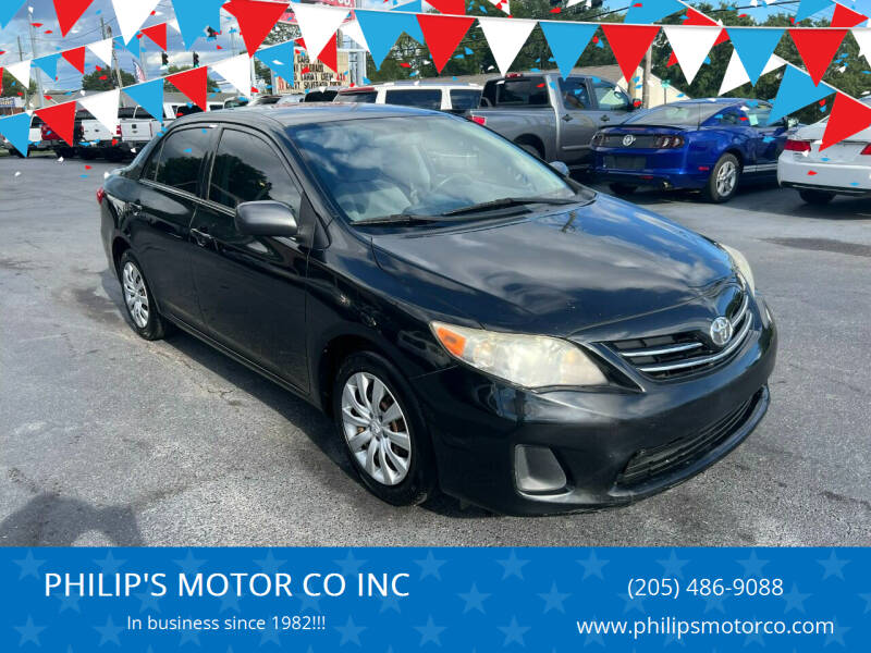 2013 Toyota Corolla for sale at PHILIP'S MOTOR CO INC in Haleyville AL