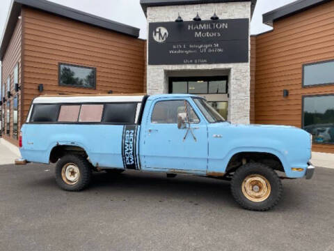 1974 DODGDE W-100 for sale at Hamilton Motors in Washington UT