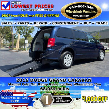 2016 Dodge Grand Caravan for sale at Wheelchair Vans Inc in Laguna Hills CA