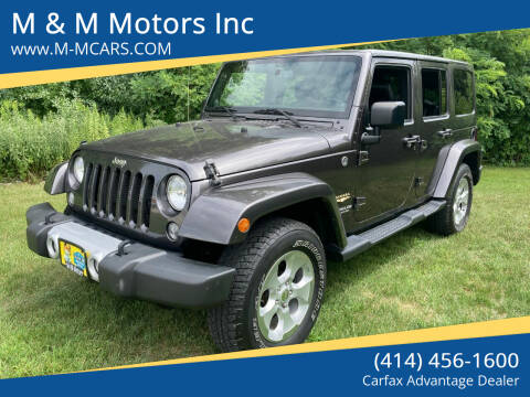 2014 Jeep Wrangler Unlimited for sale at M & M Motors Inc in West Allis WI