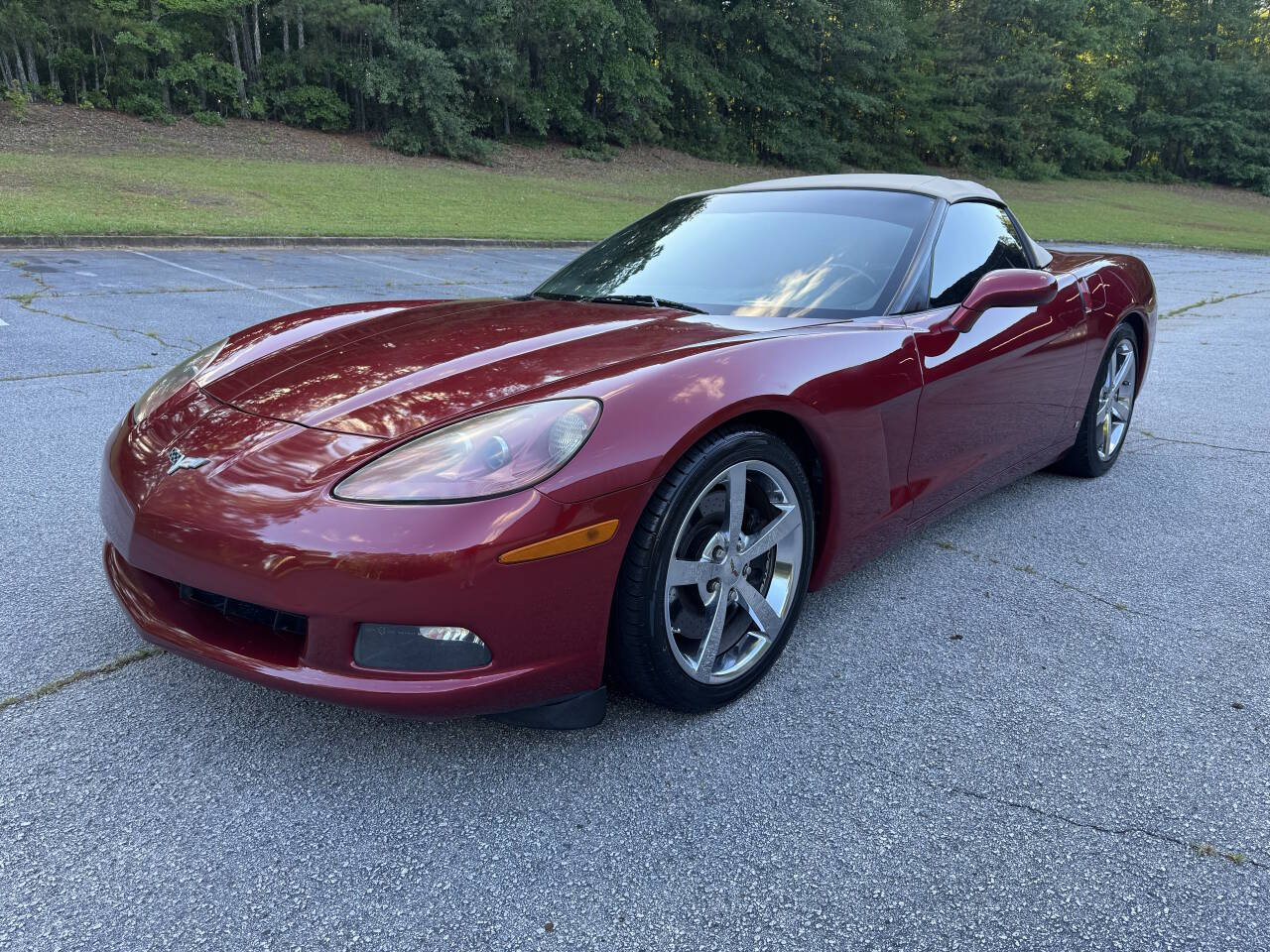 Red (Maroon) 2008 Chevrolet Corvette Convertible Rear-Wheel Drive 6-Speed Automatic