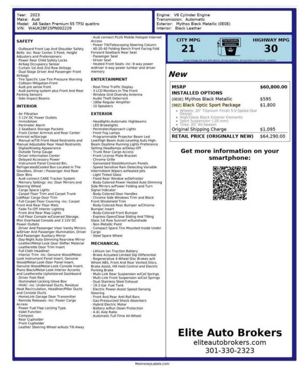 2023 Audi A6 quattro Premium 55 TFSI