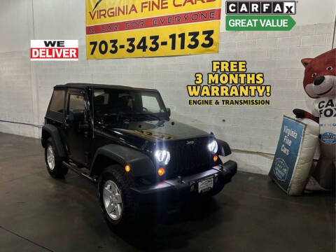 2010 Jeep Wrangler for sale at Virginia Fine Cars in Chantilly VA