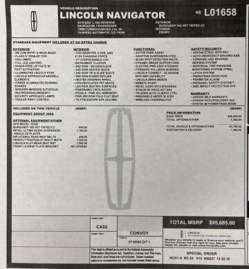 2019 Lincoln Navigator L Reserve