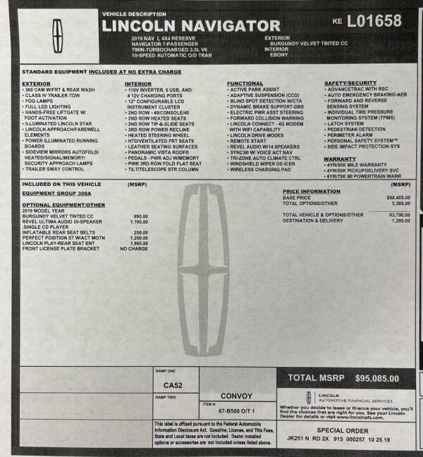 2019 Lincoln Navigator L Reserve