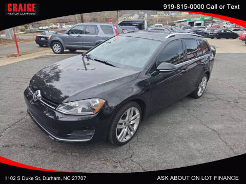2016 Volkswagen Golf SportWagen for sale at CRAIGE MOTOR CO in Durham NC