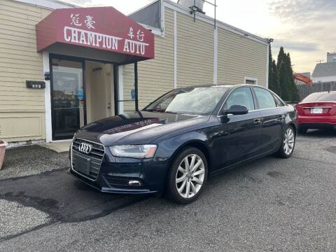 2013 Audi A4 for sale at Champion Auto LLC in Quincy MA