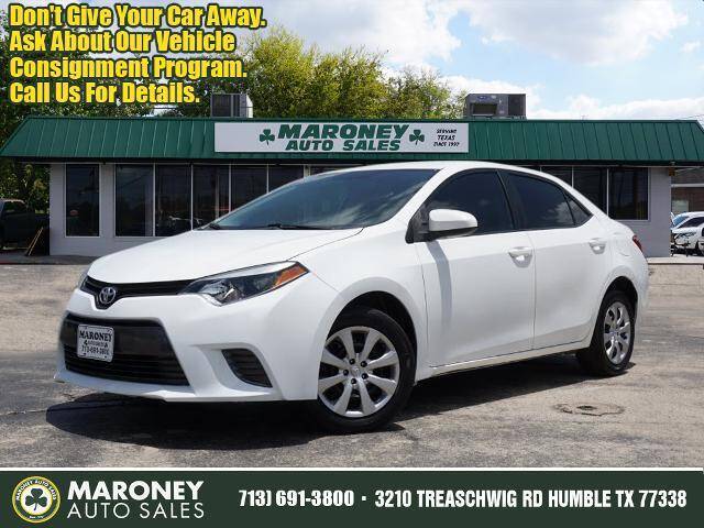 2015 Toyota Corolla for sale at Maroney Auto Sales in Humble TX