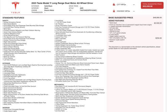 2023 Tesla Model Y Long Range