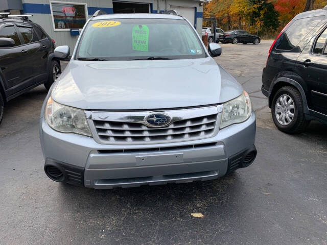 2012 Subaru Forester for sale at Chuckie Bizzarro's Fleetwing Auto in Erie, PA