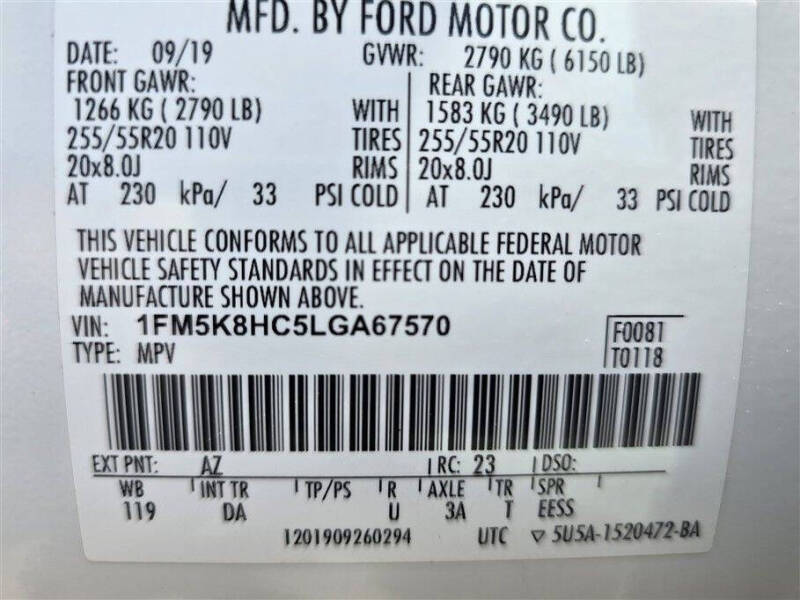 2020 Ford Explorer Platinum