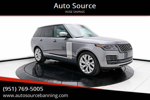 2021 Land Rover Range Rover for sale at Auto Source in Banning CA