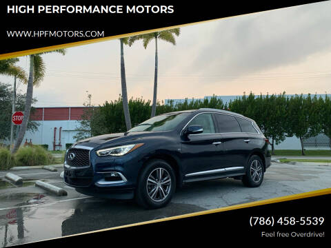 2016 Infiniti QX60 for sale at HIGH PERFORMANCE MOTORS in Hollywood FL