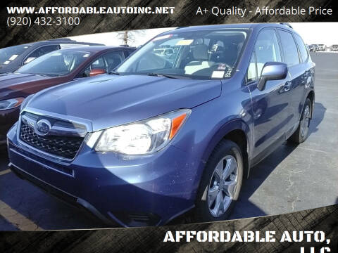 2015 Subaru Forester for sale at AFFORDABLE AUTO, LLC in Green Bay WI