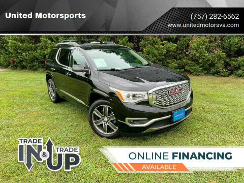 2017 GMC Acadia for sale at United Motorsports in Virginia Beach VA
