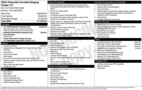 2022 Chevrolet Corvette Stingray