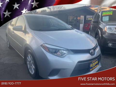 2015 Toyota Corolla for sale at Five Star Motors in North Hills CA