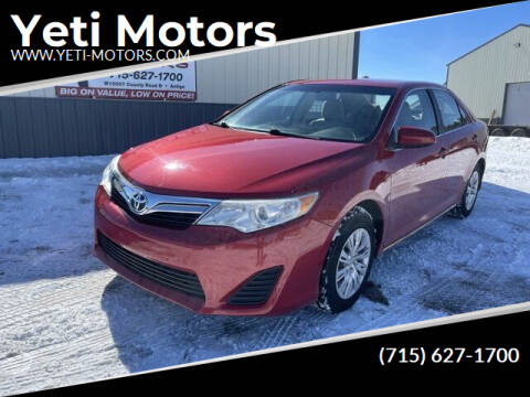 2013 Toyota Camry for sale at Yeti Motors in Deerbrook WI