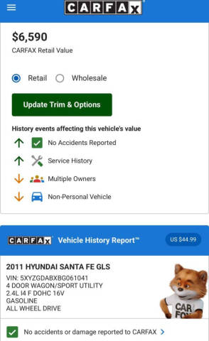 2011 Hyundai Santa Fe GLS