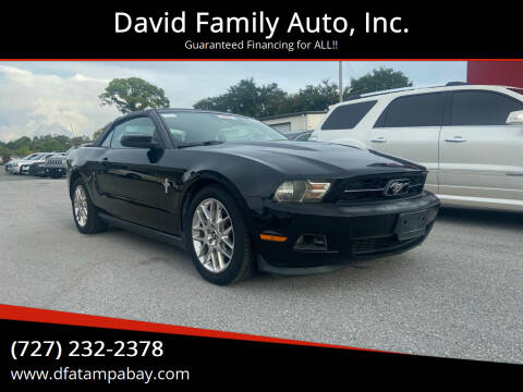 2012 Ford Mustang for sale at David Family Auto, Inc. in New Port Richey FL