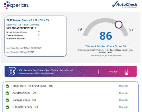 2019 Nissan Sentra SV