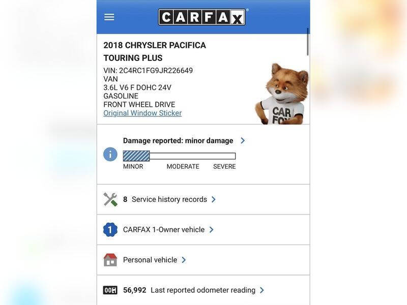 2018 Chrysler Pacifica Touring Plus