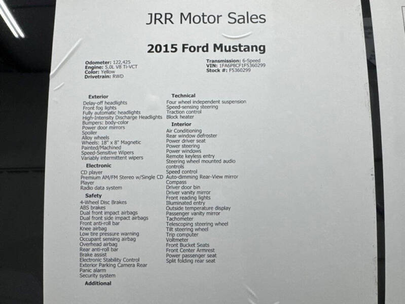 2015 Ford Mustang