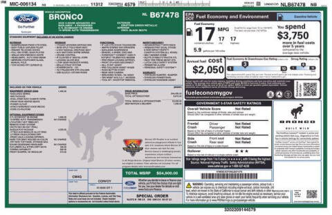 2022 Ford Bronco Badlands Advanced