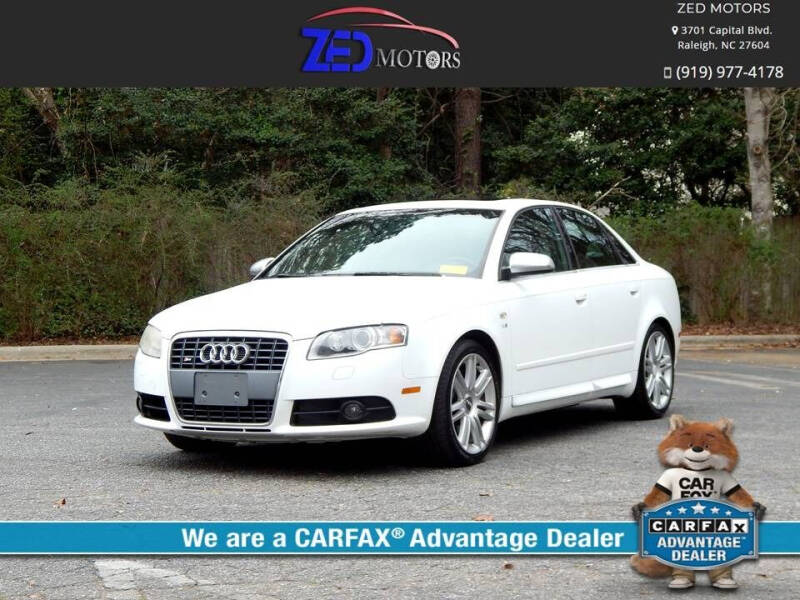 2007 Audi S4 for sale at Zed Motors in Raleigh NC