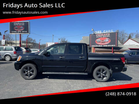 2012 Nissan Titan for sale at Fridays Auto Sales LLC in Pontiac MI
