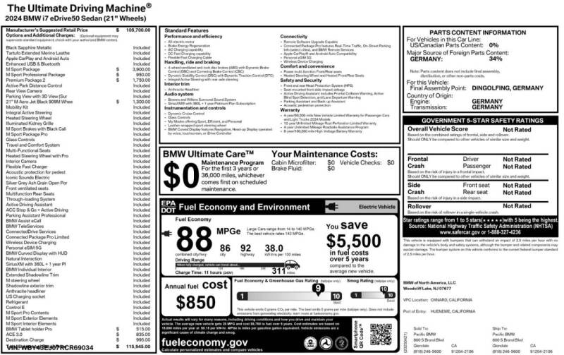 2024 BMW i7 eDrive50