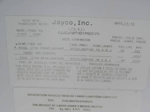 2013 Jayco EAGLE 33.5