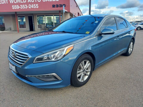 2015 Hyundai Sonata for sale at Credit World Auto Sales in Fresno CA