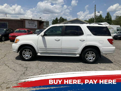 2003 Toyota Sequoia for sale at Autocom, LLC in Clayton NC