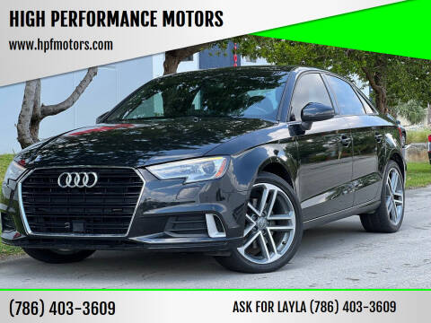 2018 Audi A3 for sale at HIGH PERFORMANCE MOTORS in Hollywood FL
