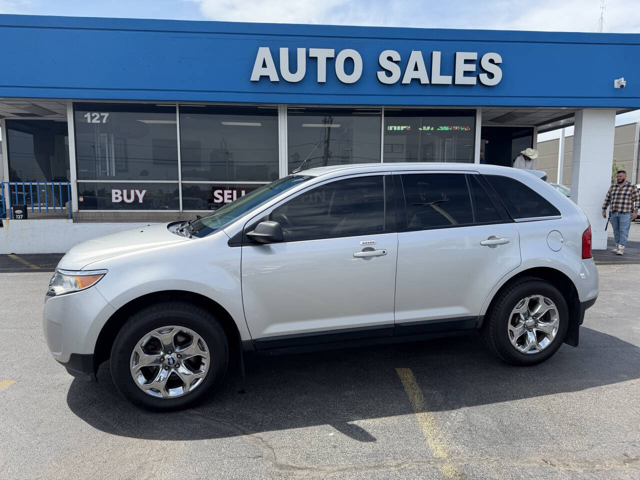 Silver 2014 Ford Edge SEL AWD SEL 4dr Crossover 2