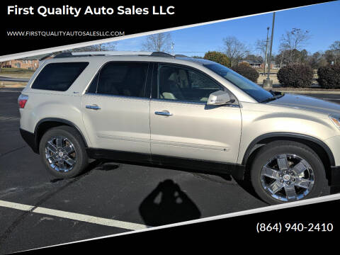 2010 GMC Acadia for sale at First Quality Auto Sales LLC in Iva SC