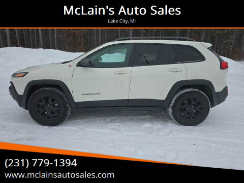 2018 Jeep Cherokee for sale at McLain's Auto Sales in Lake City MI