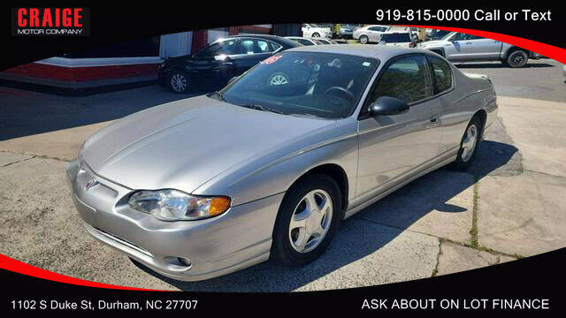 2005 Chevrolet Monte Carlo for sale at CRAIGE MOTOR CO in Durham NC