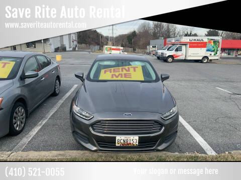 2013 Ford Fusion for sale at Save Rite Auto Rental in Randallstown MD