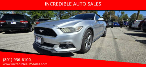 2016 Ford Mustang for sale at INCREDIBLE AUTO SALES in Bountiful UT