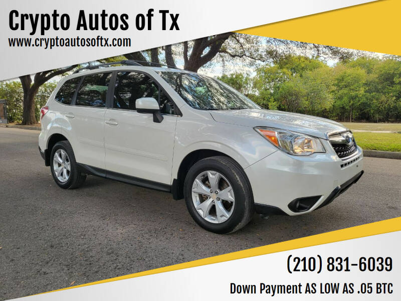 2015 Subaru Forester for sale at Crypto Autos of Tx in San Antonio TX