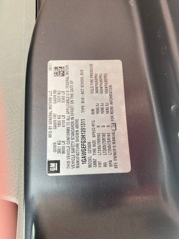 2017 Chevrolet Express LS 2500