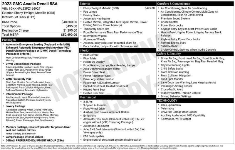 2023 GMC Acadia Denali