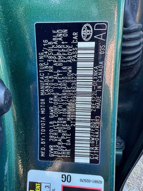 2016 Toyota Corolla LE