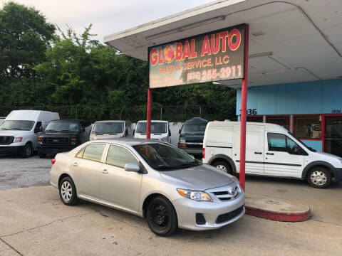 2012 Toyota Corolla for sale at Global Auto Sales and Service in Nashville TN