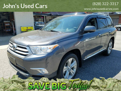 2012 Toyota Highlander for sale at John's Used Cars in Hickory NC