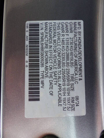 2025 Honda Odyssey Touring