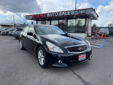 2013 Infiniti G37 Sedan for sale at Adams Auto Sales CA in Sacramento CA