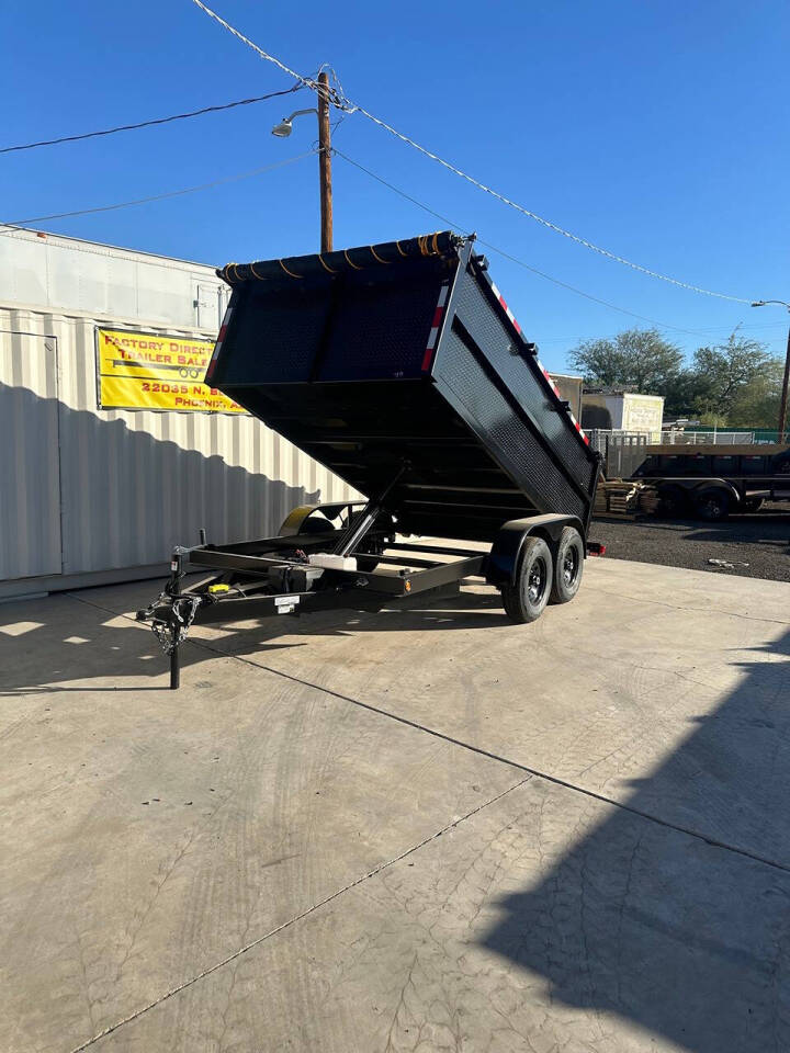 2025 Polestar 12x8x3 Diamond Plated Dump Trailer for sale at Factory Direct Trailer Sales in Phoenix, AZ